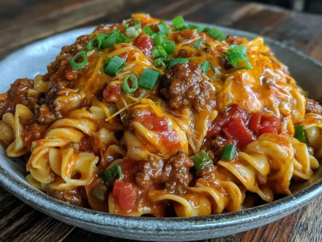 easy cheesy one pot taco pasta - featured image