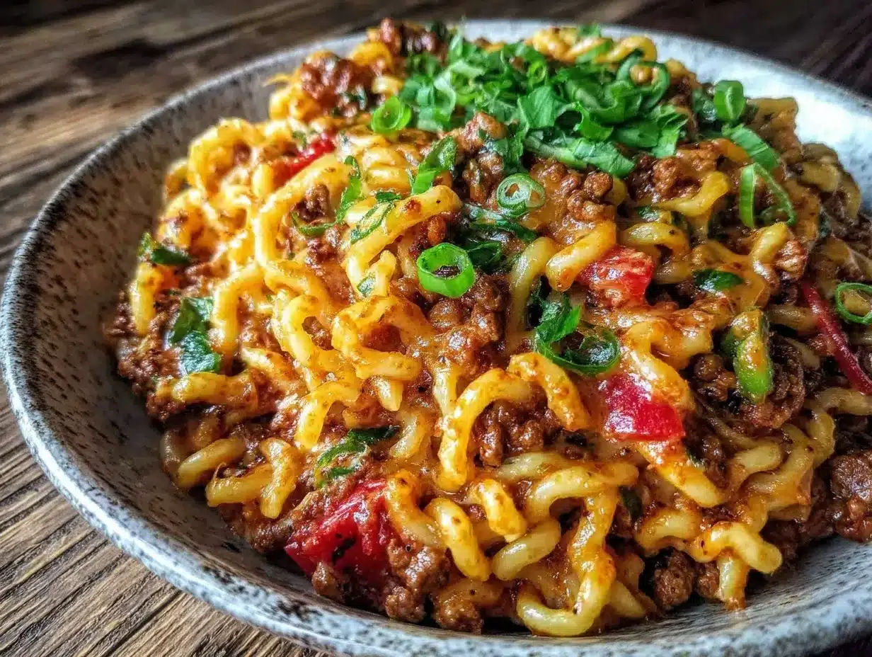 easy cheesy one pot taco pasta preparation steps