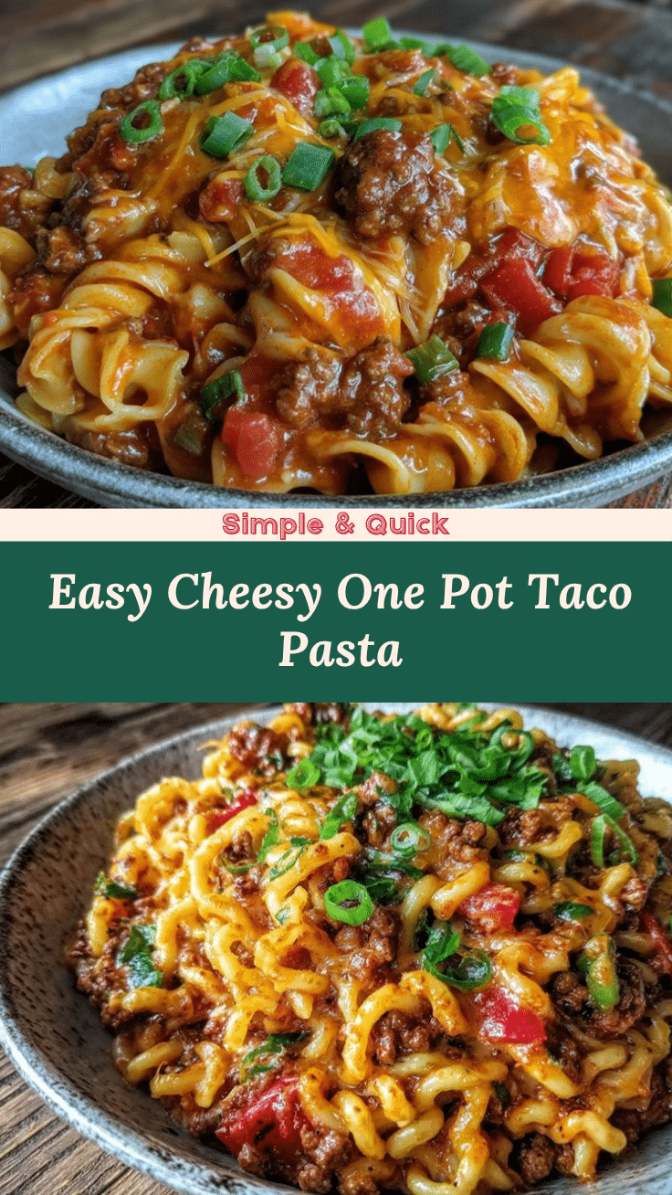 easy cheesy one pot taco pasta recipe