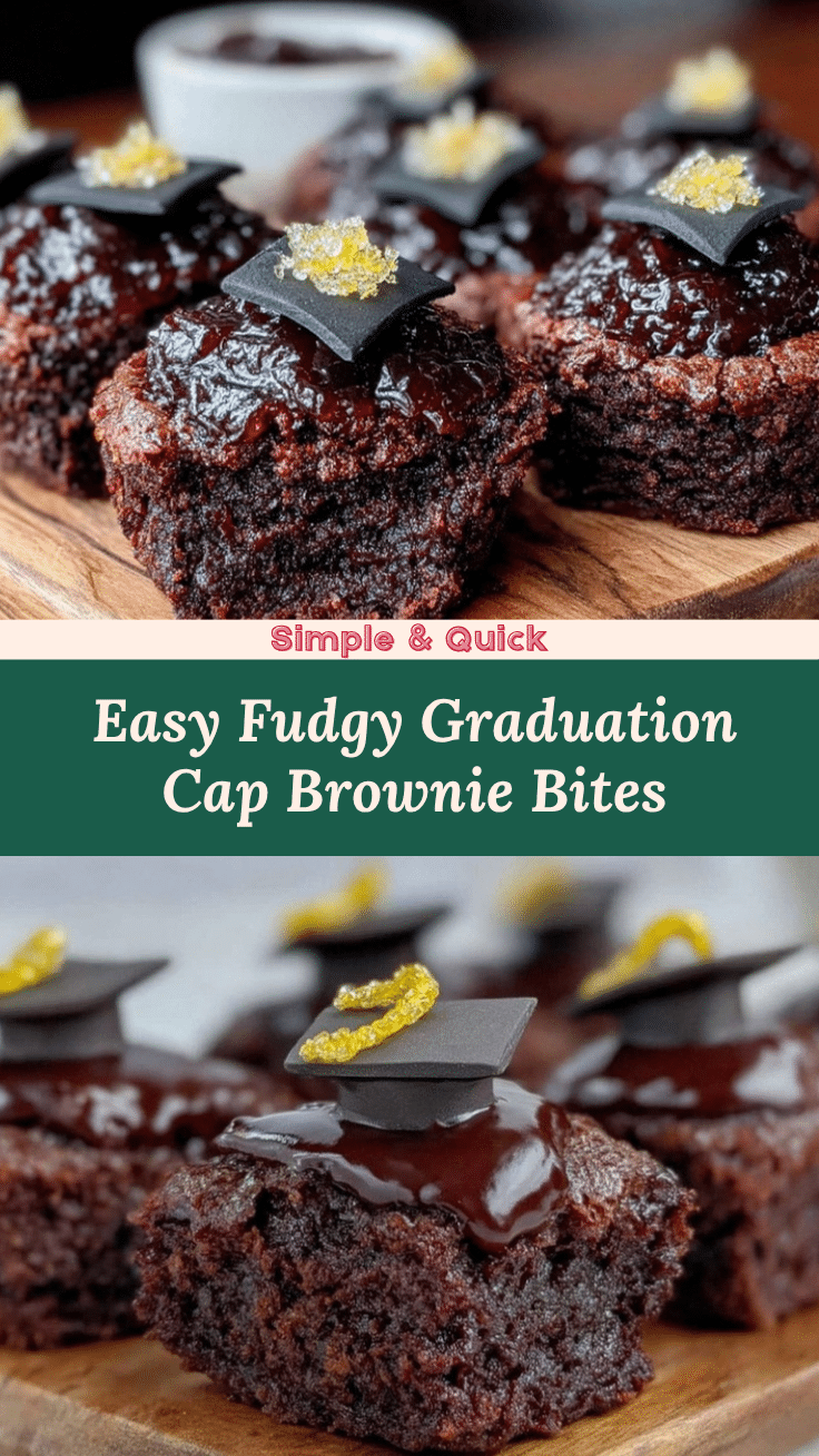 easy fudgy graduation cap brownie bites recipe