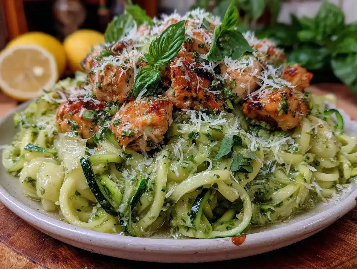 fresh zucchini noodles preparation steps