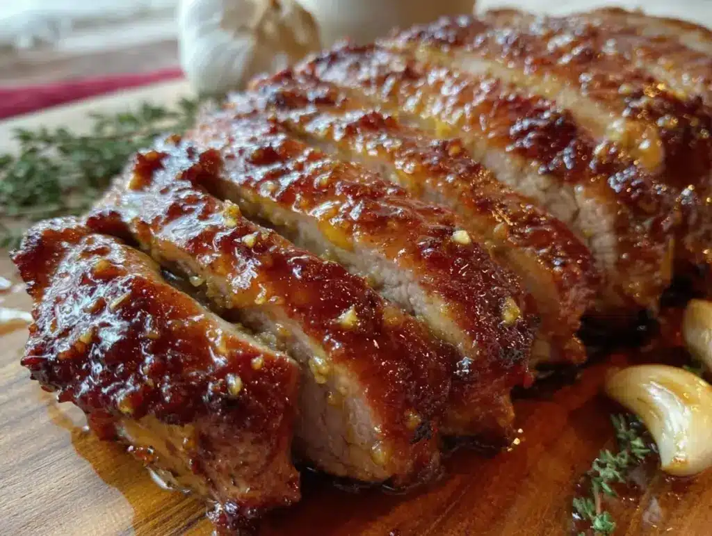 honey garlic pork tenderloin - featured image