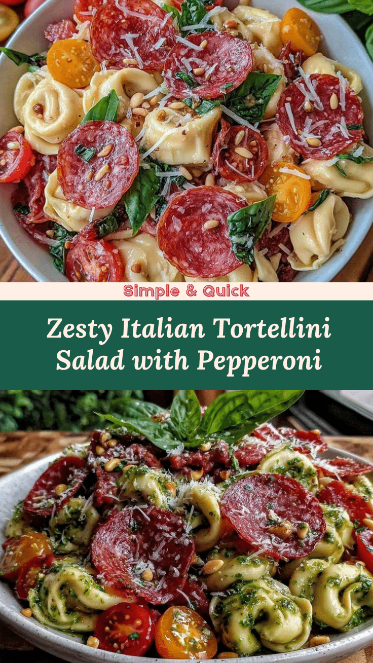 Italian tortellini salad with pepperoni recipe