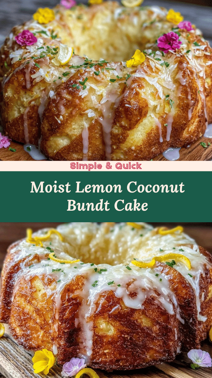 moist lemon coconut bundt cake recipe