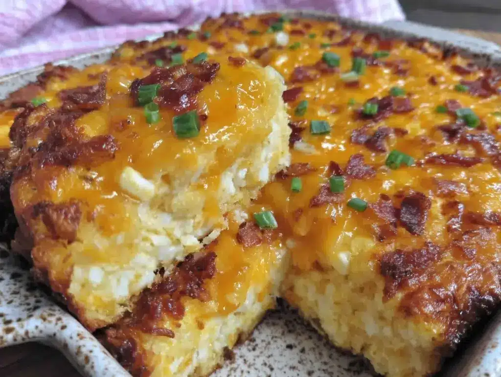 overnight hashbrown breakfast casserole - featured image