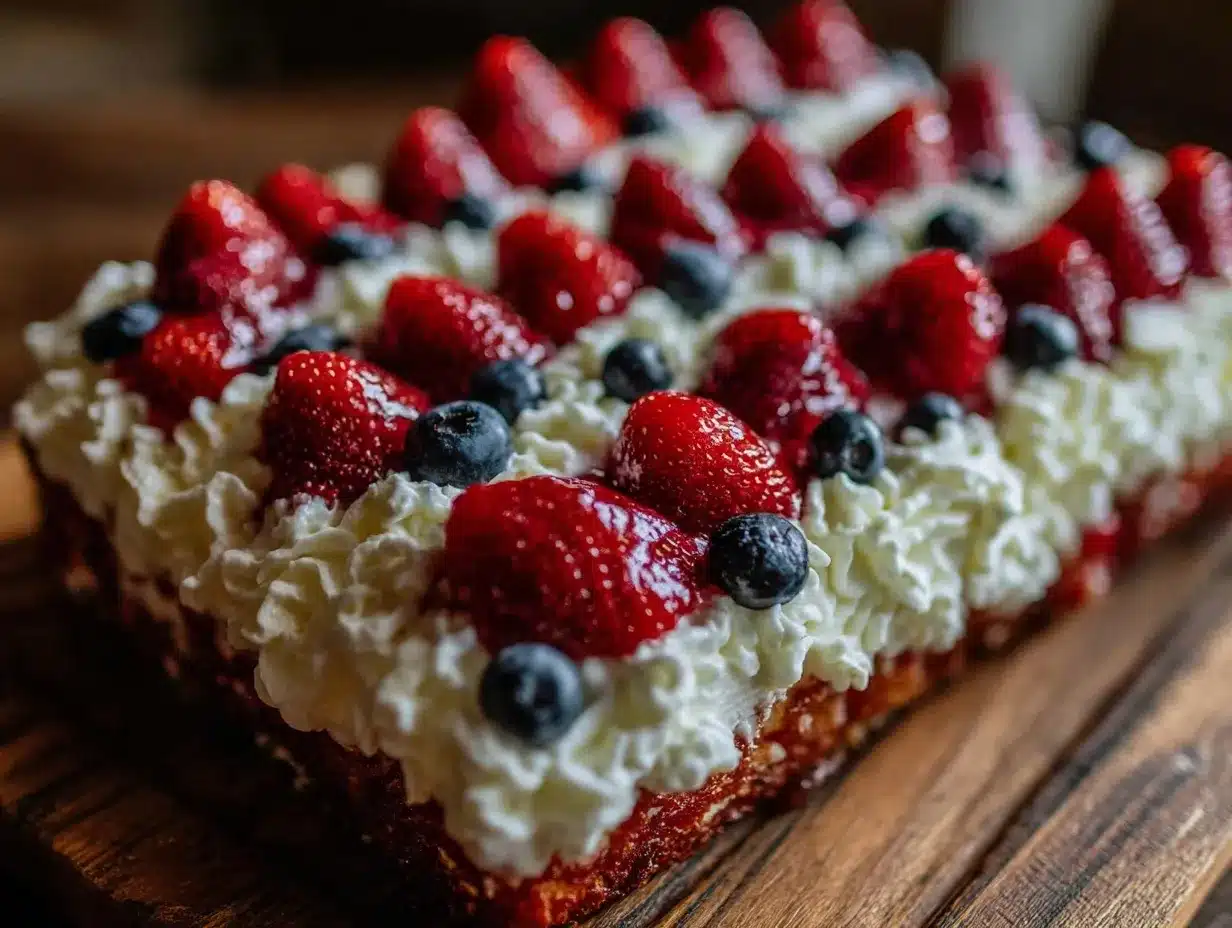 perfect patriotic flag poke cake preparation steps