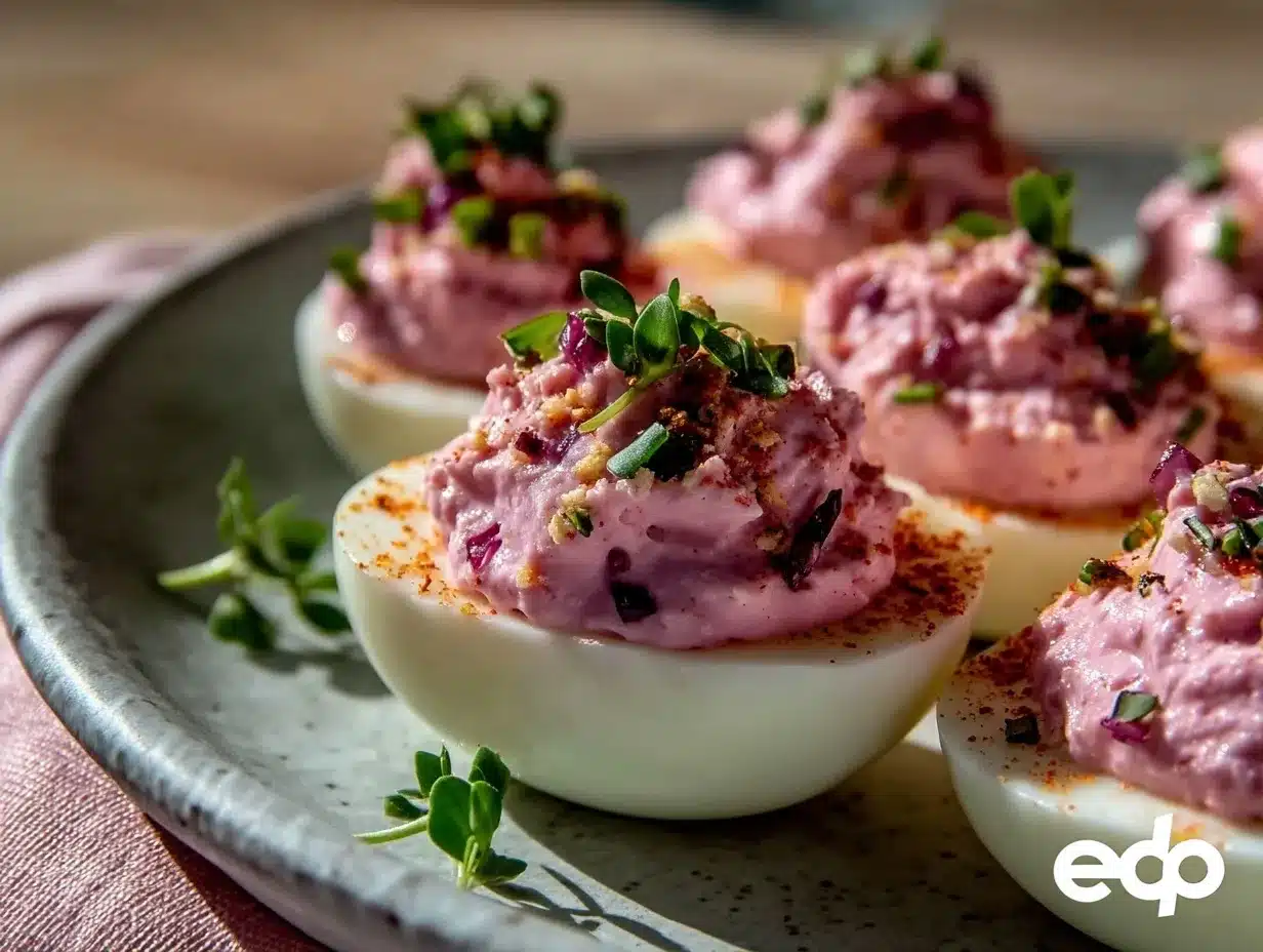 pickled beet deviled eggs preparation steps