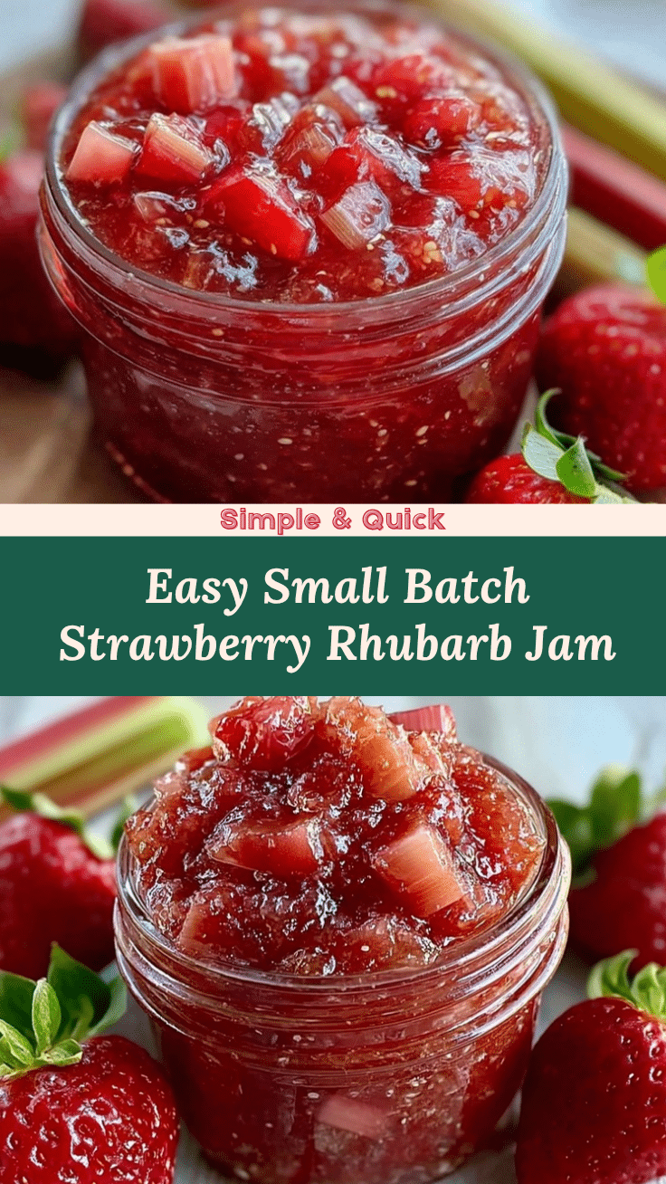 small batch strawberry rhubarb jam recipe