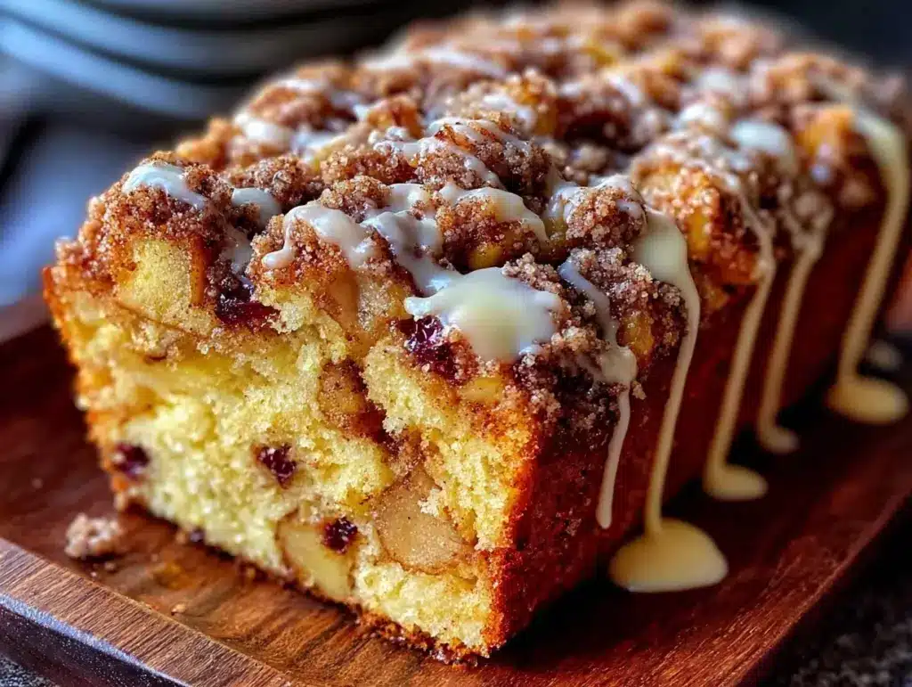 apple fritter bread loaf - featured image
