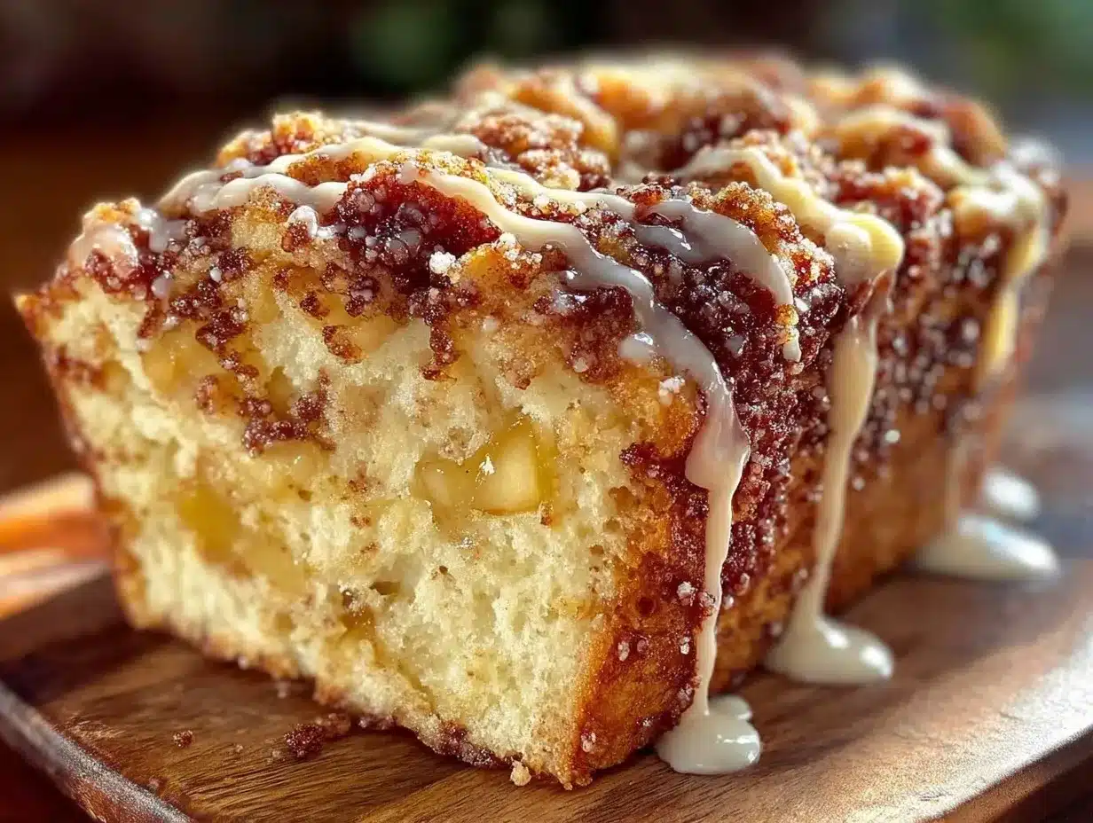 apple fritter bread loaf preparation steps