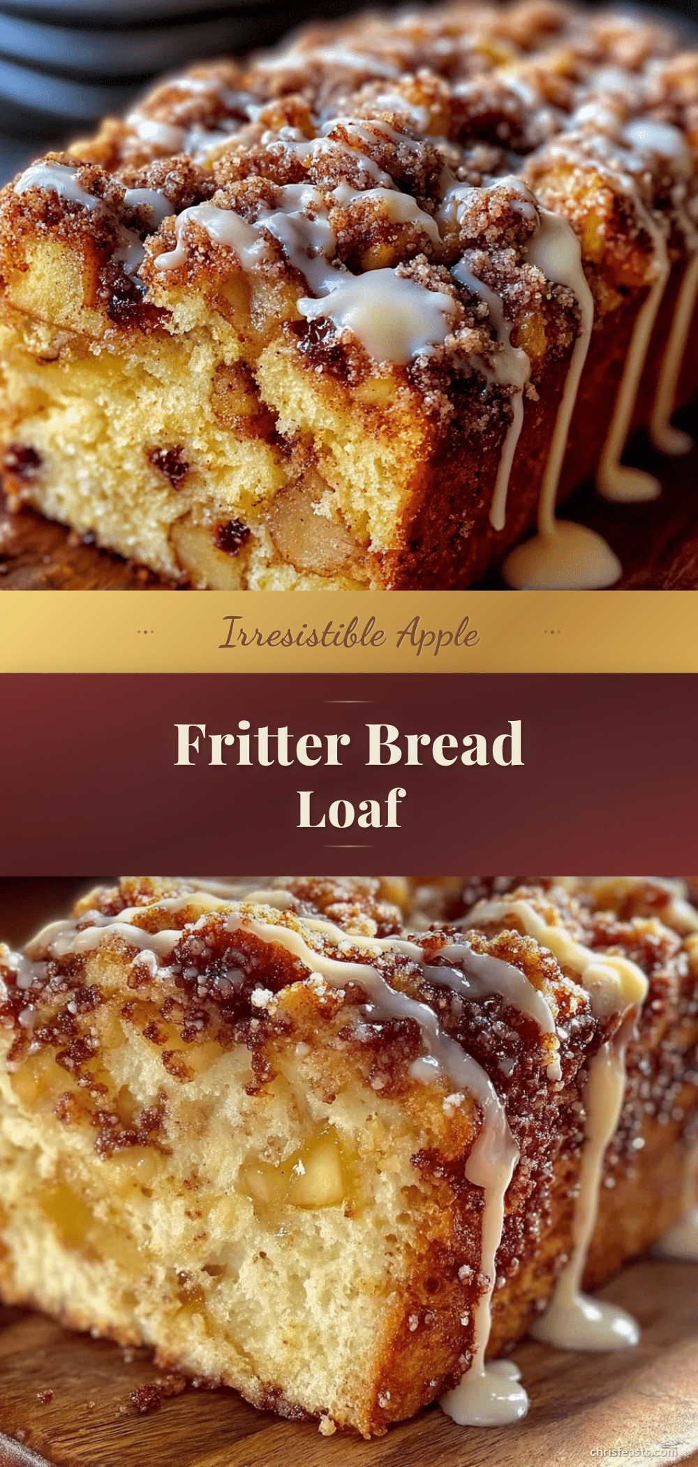 apple fritter bread loaf recipe
