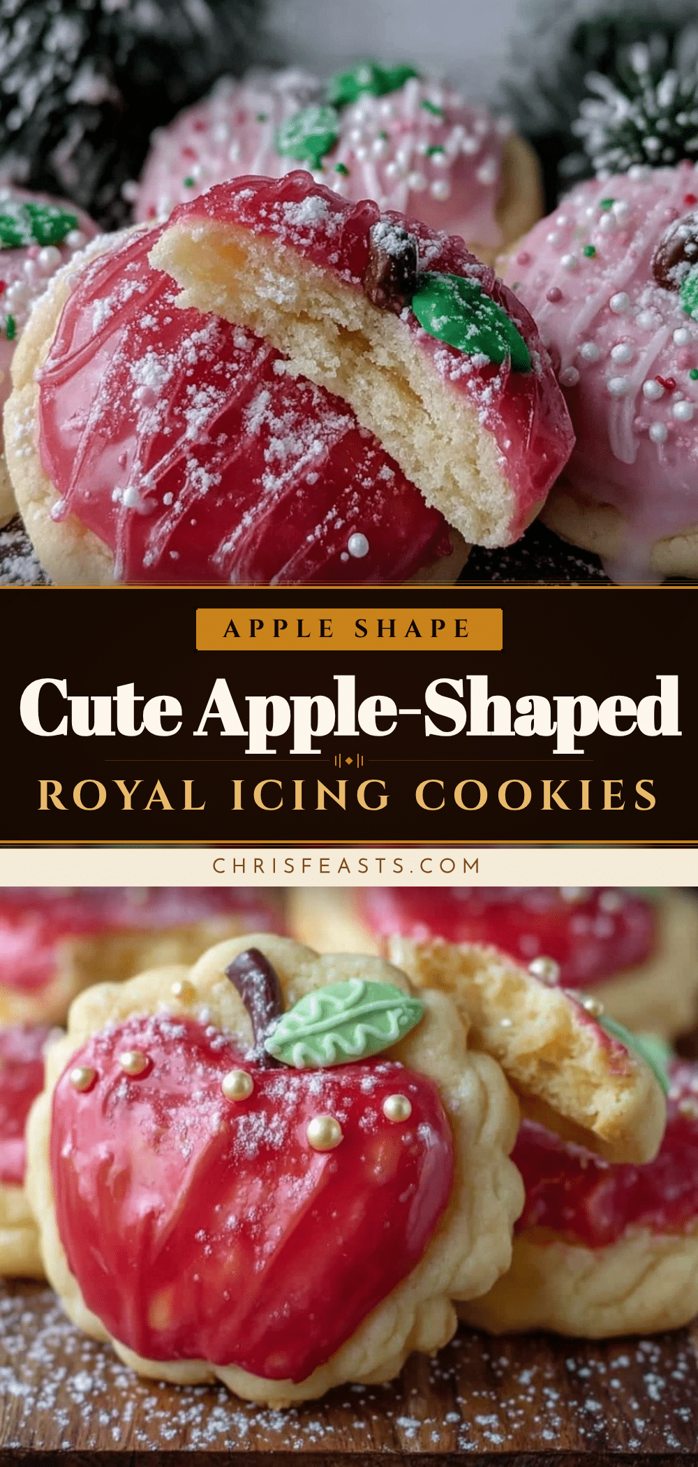 apple-shaped sugar cookies recipe