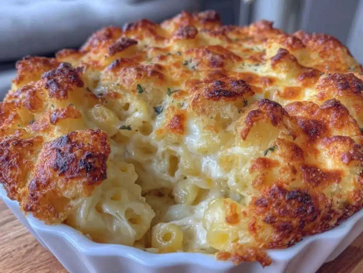 baked four-cheese mac and cheese preparation steps