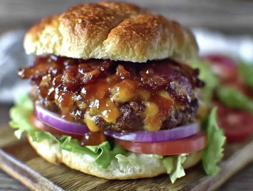 bbq bacon cheeseburger recipe - featured image