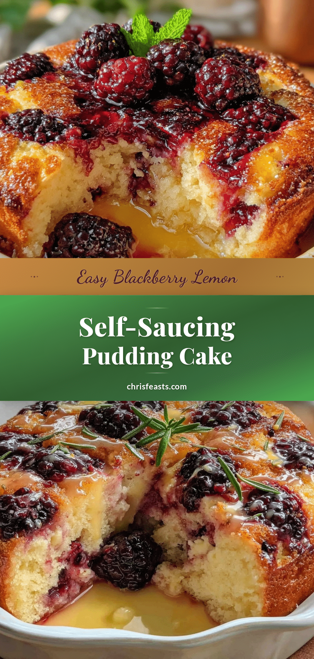 blackberry lemon pudding cake recipe