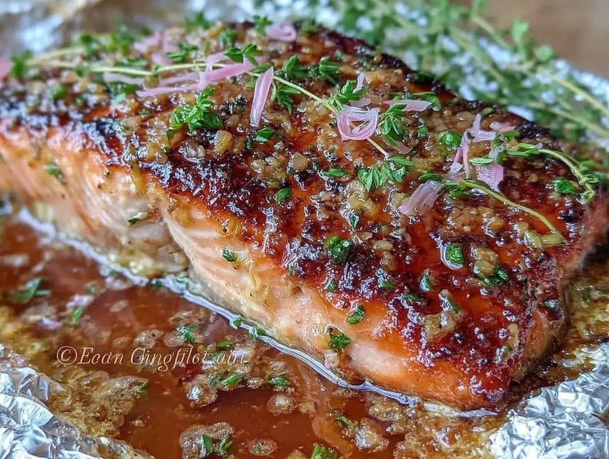 brown sugar garlic butter baked salmon preparation steps