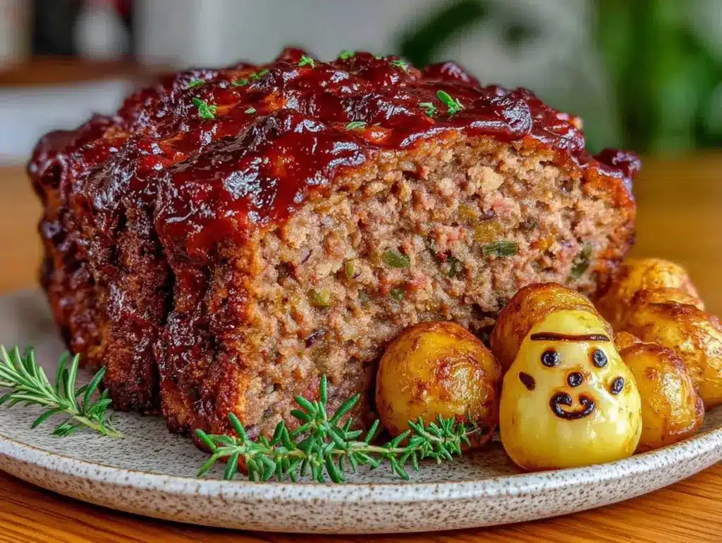 brown sugar glazed meatloaf - featured image