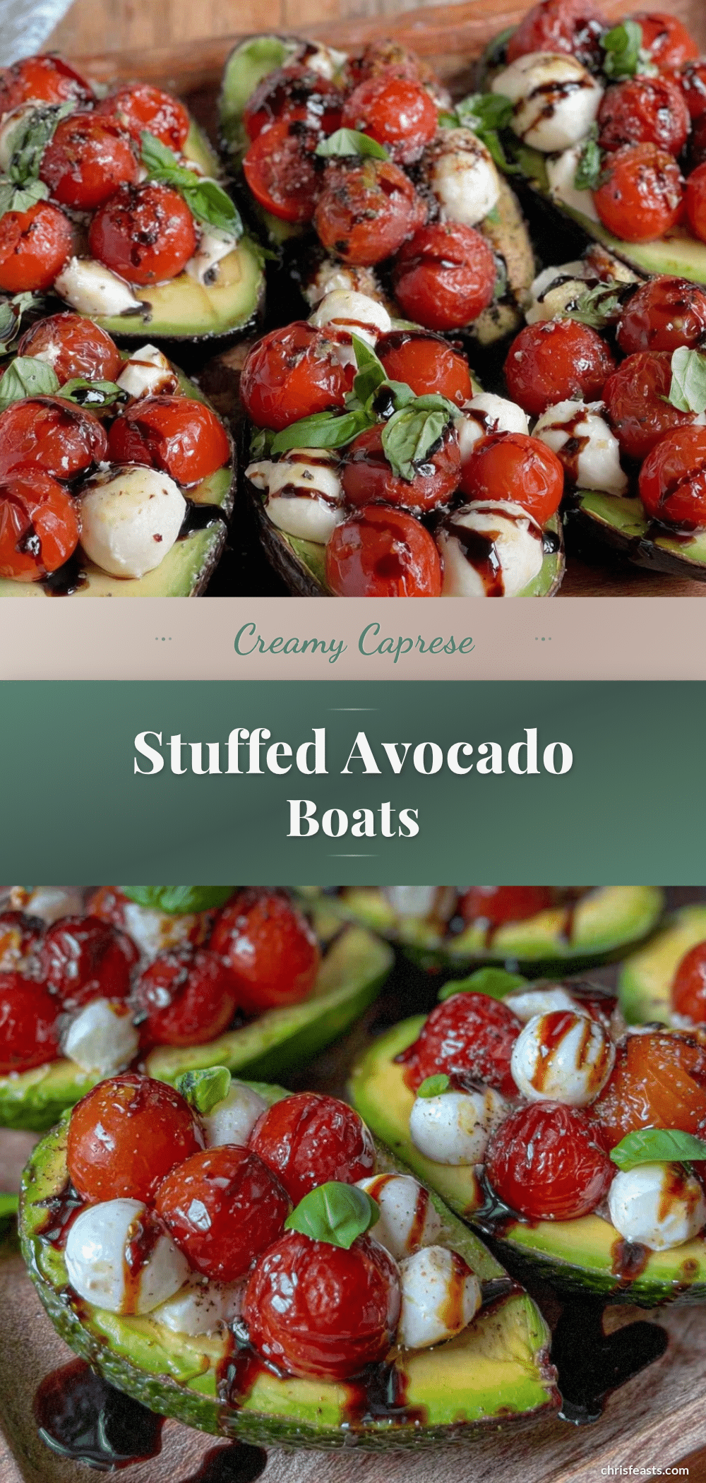 Caprese stuffed avocado boats recipe