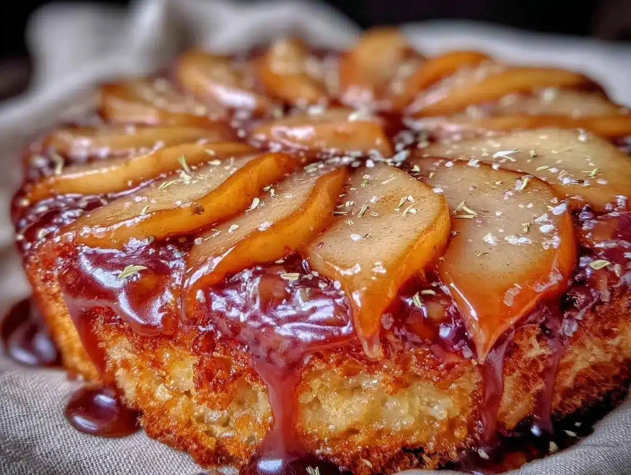cardamom pear skillet cake preparation steps