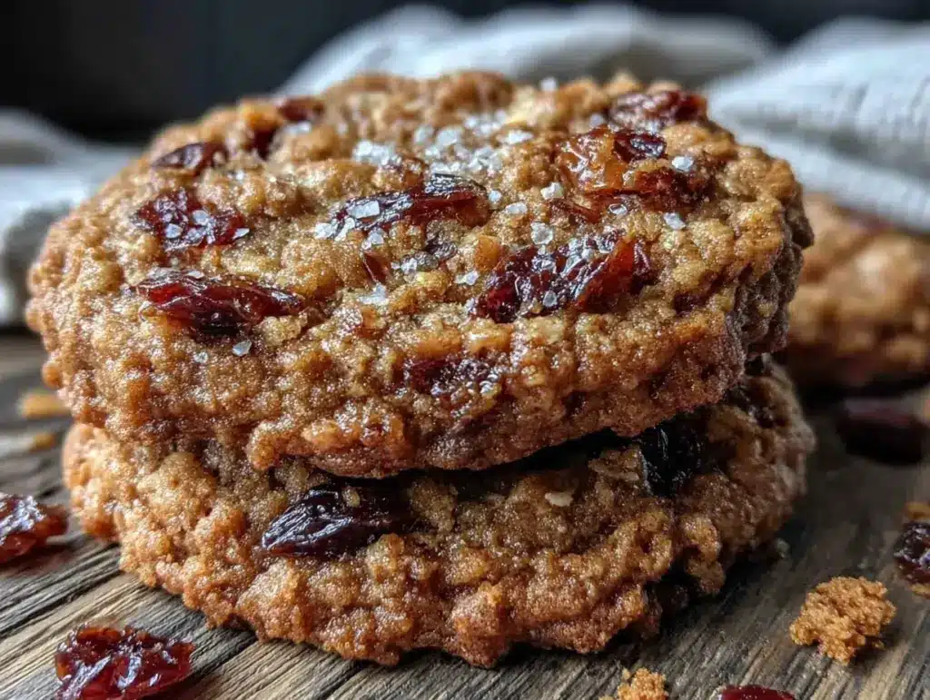 chewy brown butter oatmeal raisin cookies - featured image
