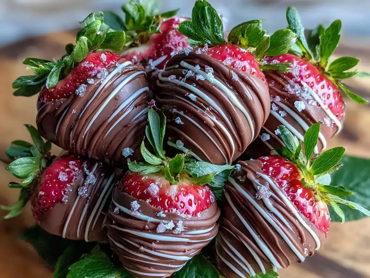 chocolate-covered strawberry roses bouquet preparation steps