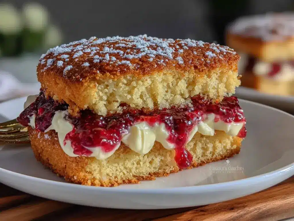 Classic Rose Jam Victoria Sponge - featured image