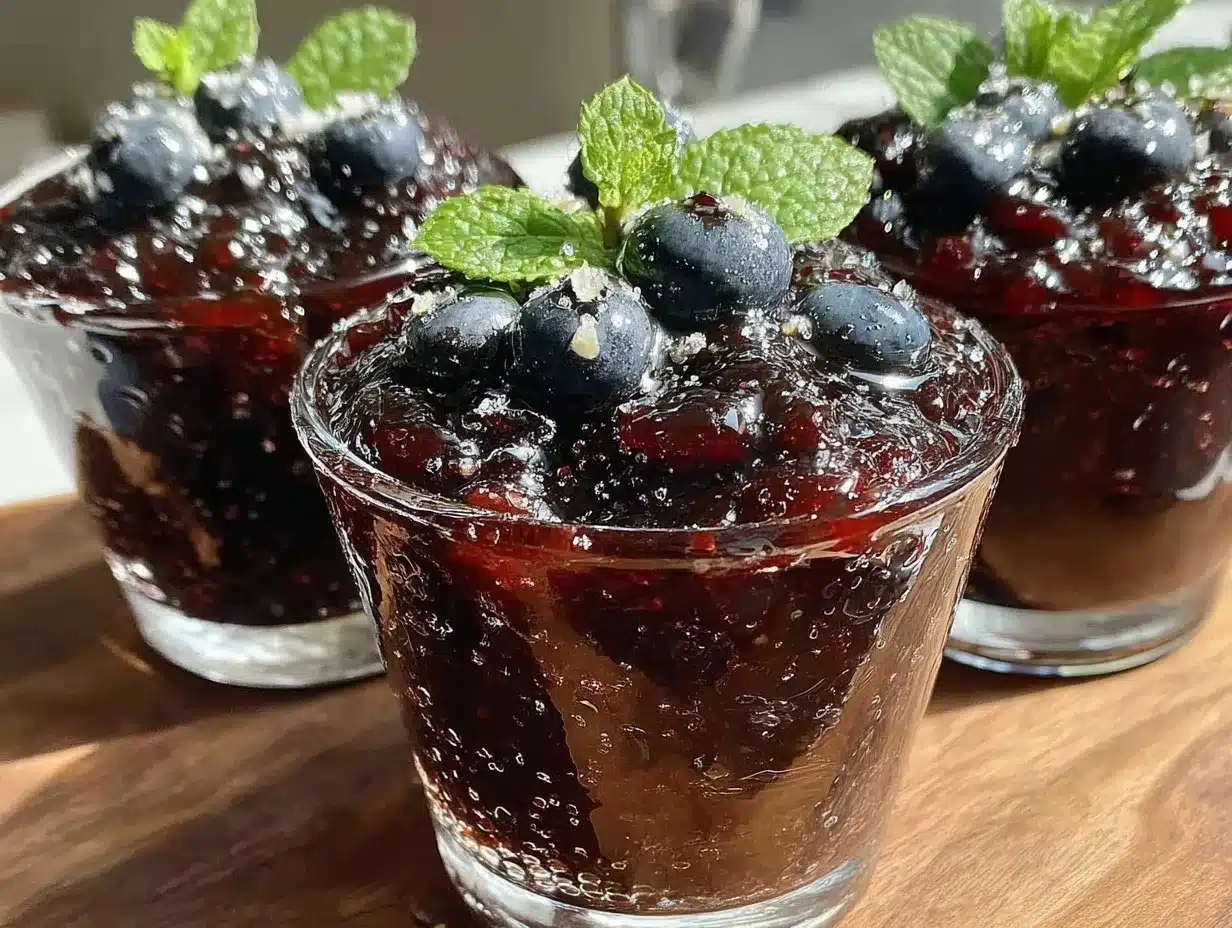 cold brew patriotic jello dessert cups preparation steps