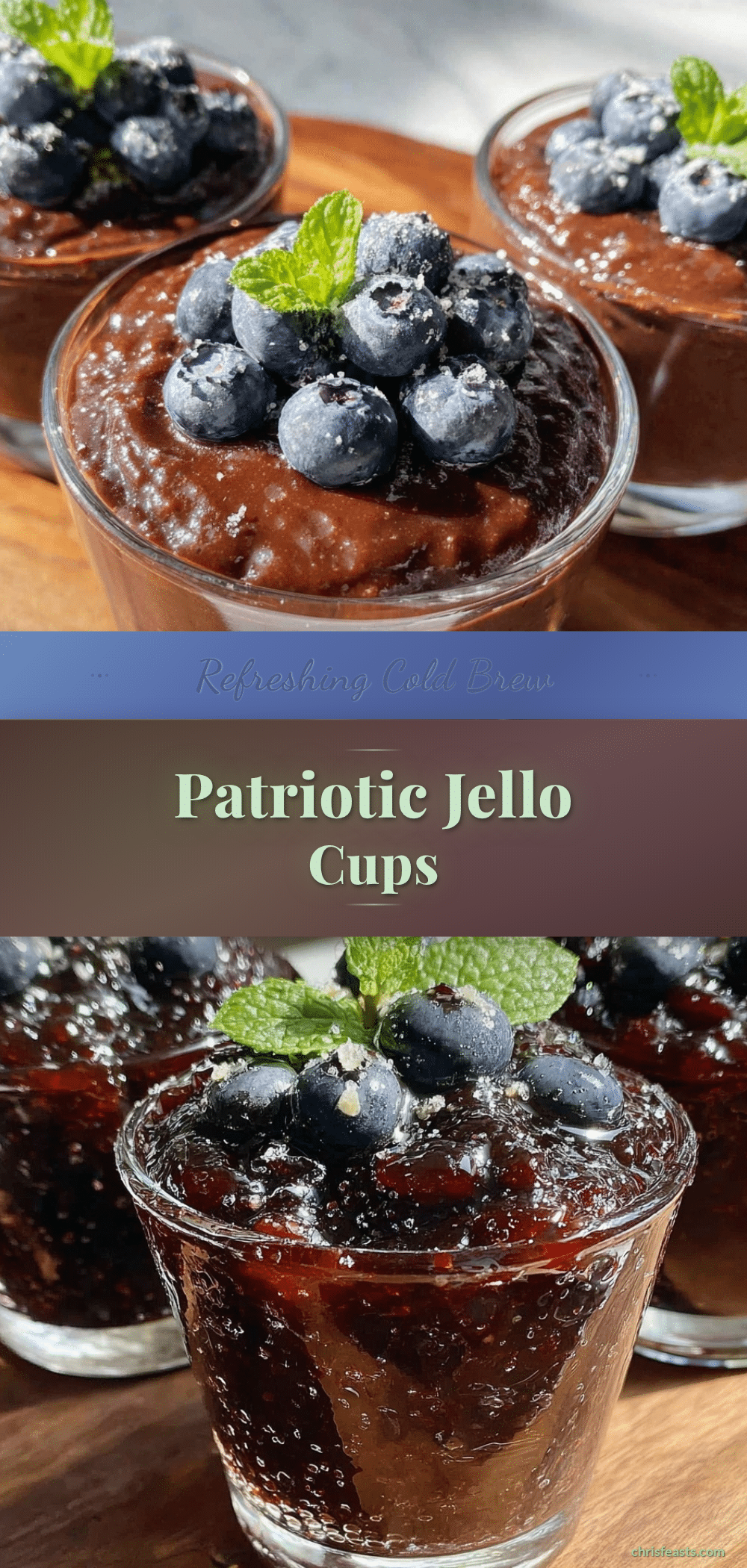cold brew patriotic jello dessert cups recipe