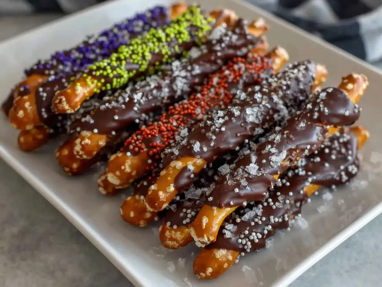 colorful lightsaber pretzel rods preparation steps