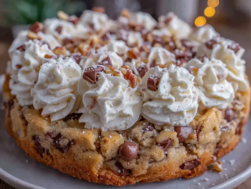 cozy giant cookie cake - featured image