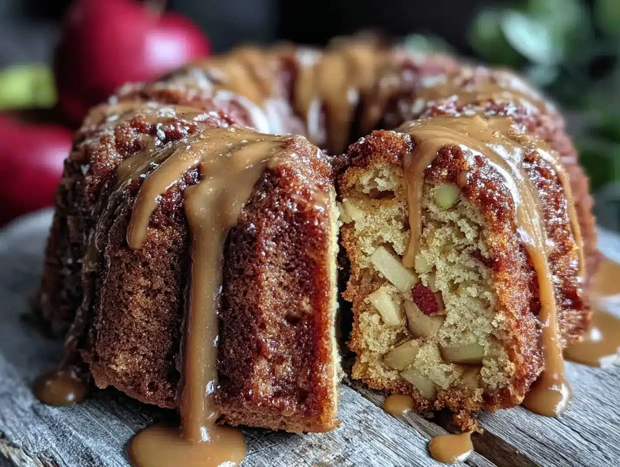 cozy spiced caramel apple bundt cake preparation steps