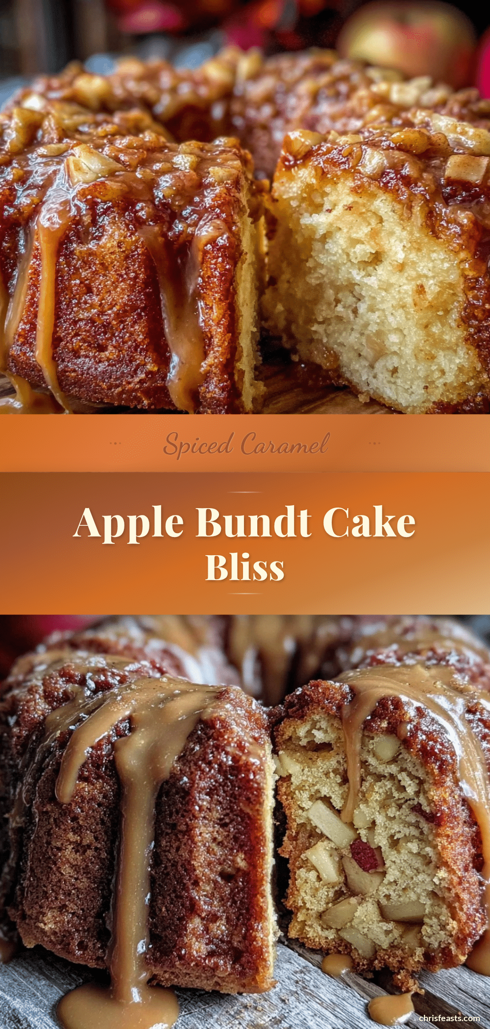 cozy spiced caramel apple bundt cake recipe