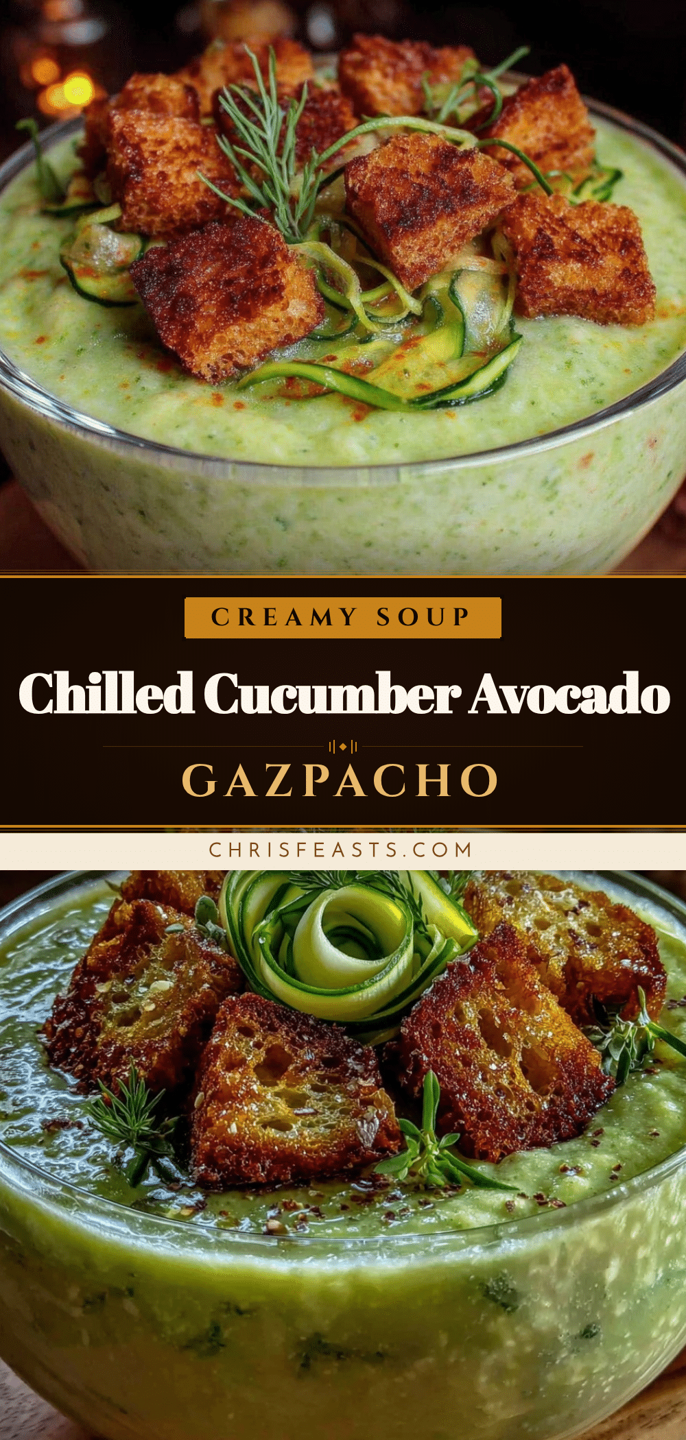 creamy chilled cucumber avocado gazpacho recipe
