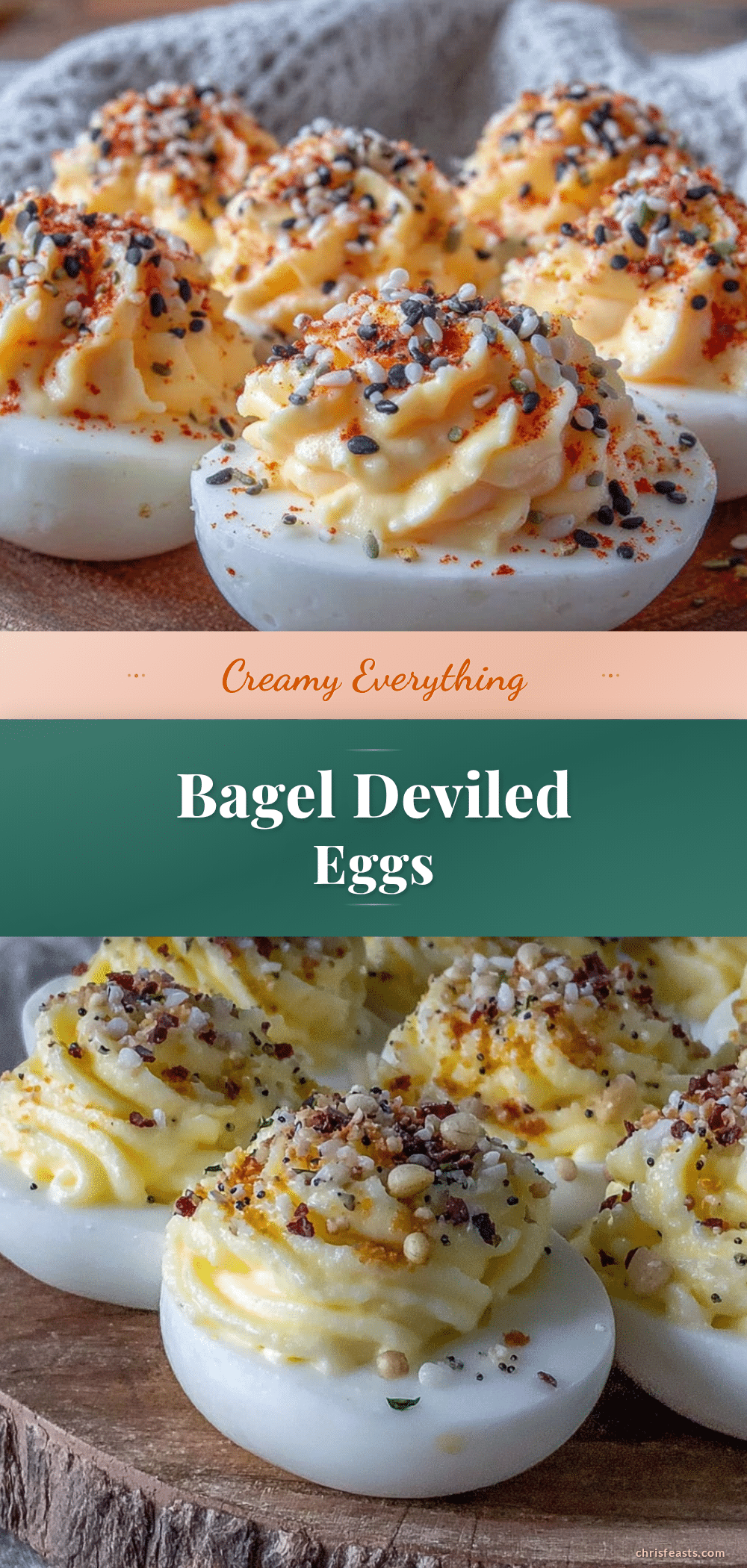 creamy everything bagel deviled eggs recipe