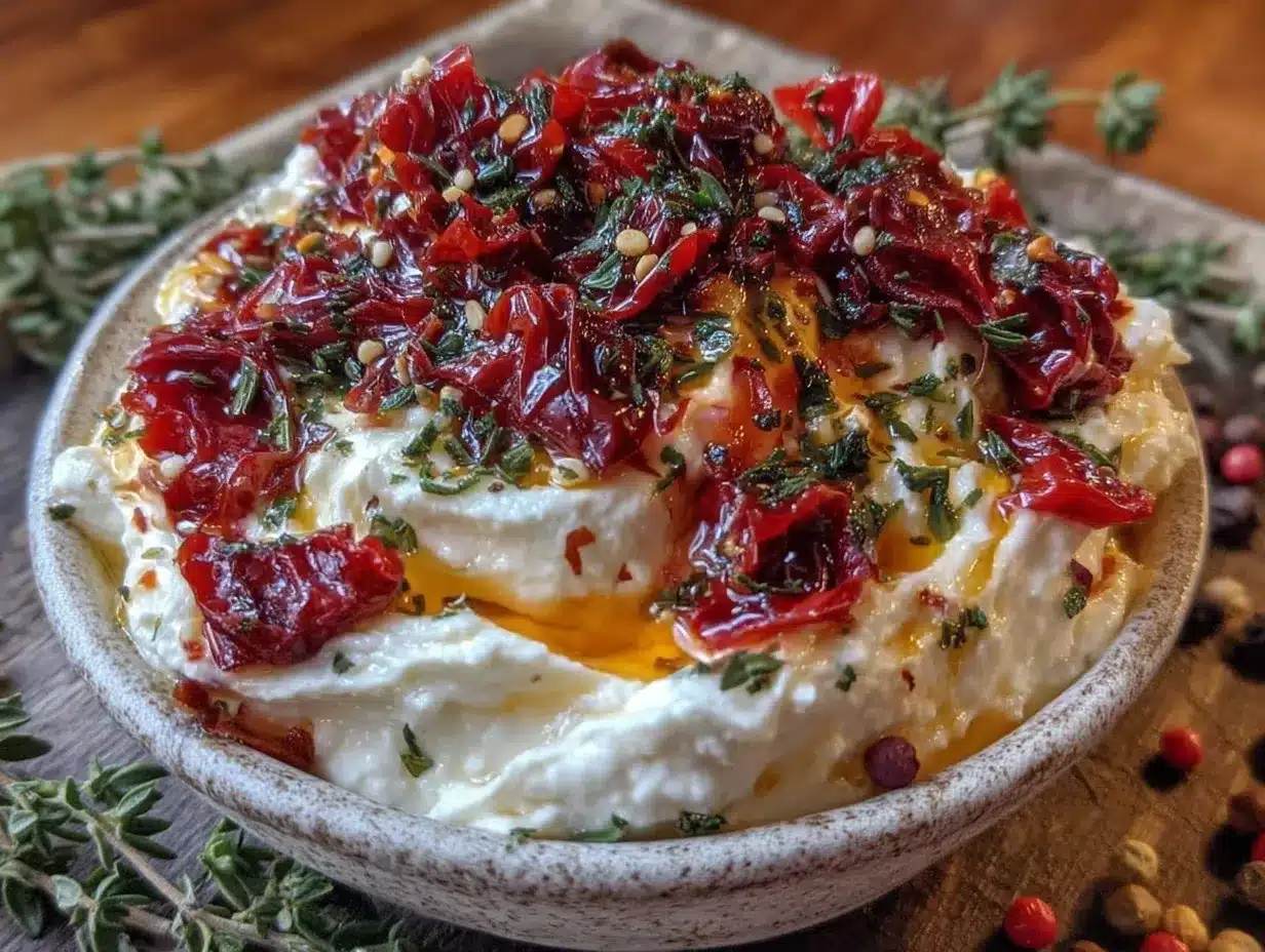 creamy whipped feta dip preparation steps