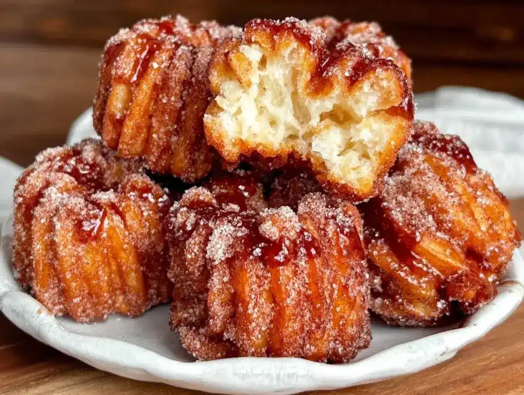 crispy air fryer churro bites - featured image