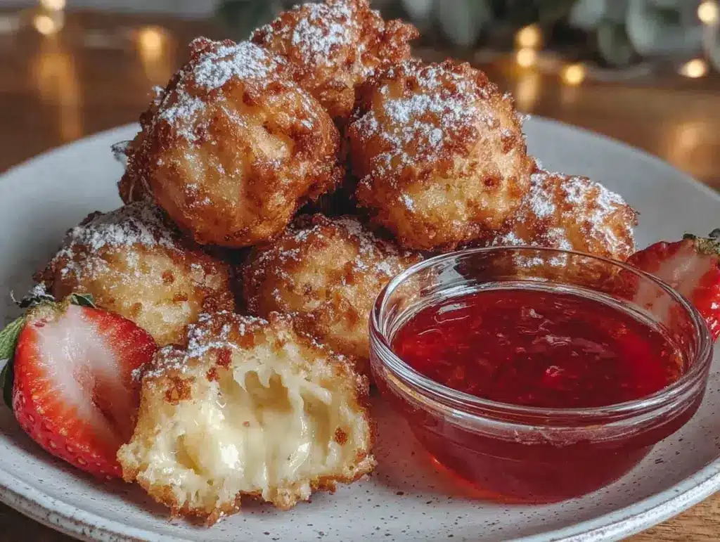 crispy fried cheesecake bites - featured image