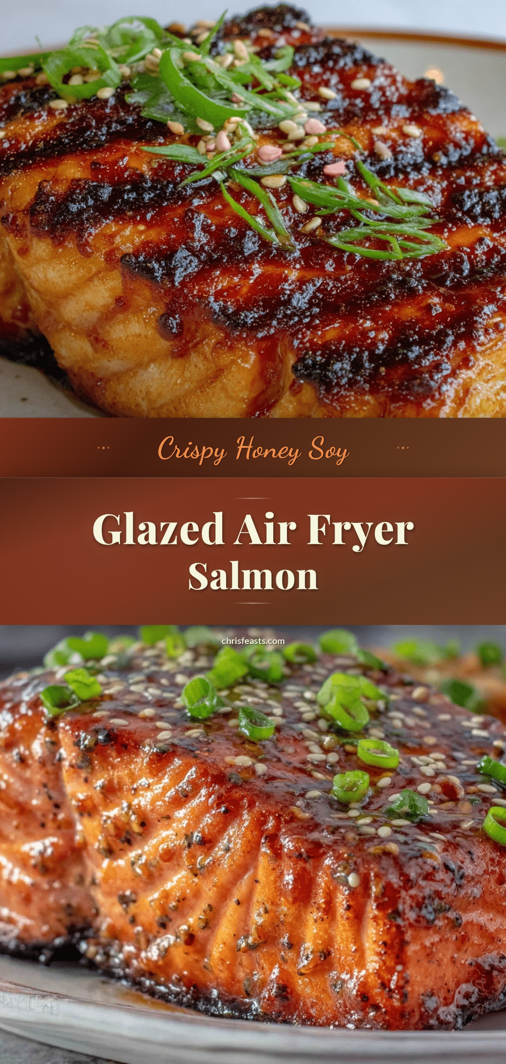 crispy honey soy glazed salmon air fryer recipe recipe