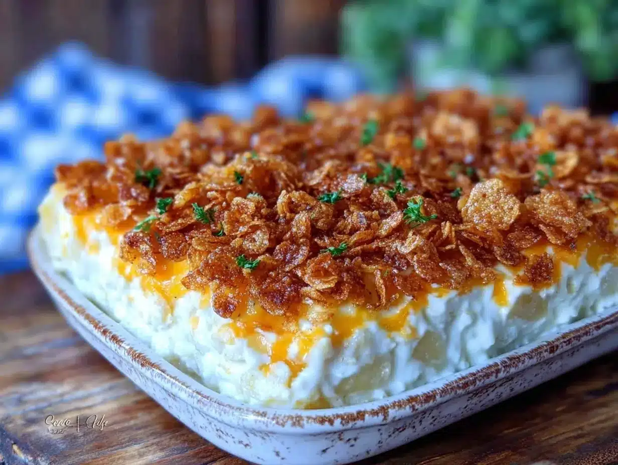 crispy loaded funeral potatoes casserole preparation steps