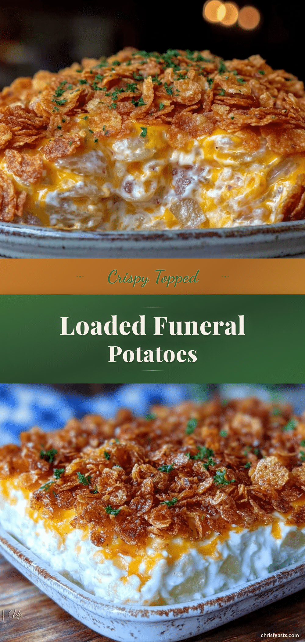 crispy loaded funeral potatoes casserole recipe