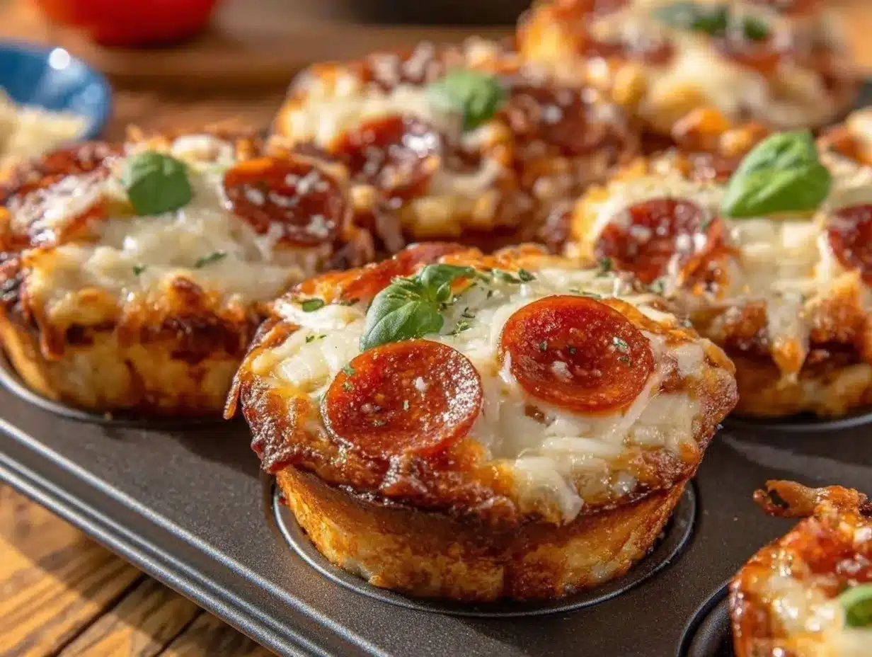 crispy mini pepperoni pizza cups preparation steps