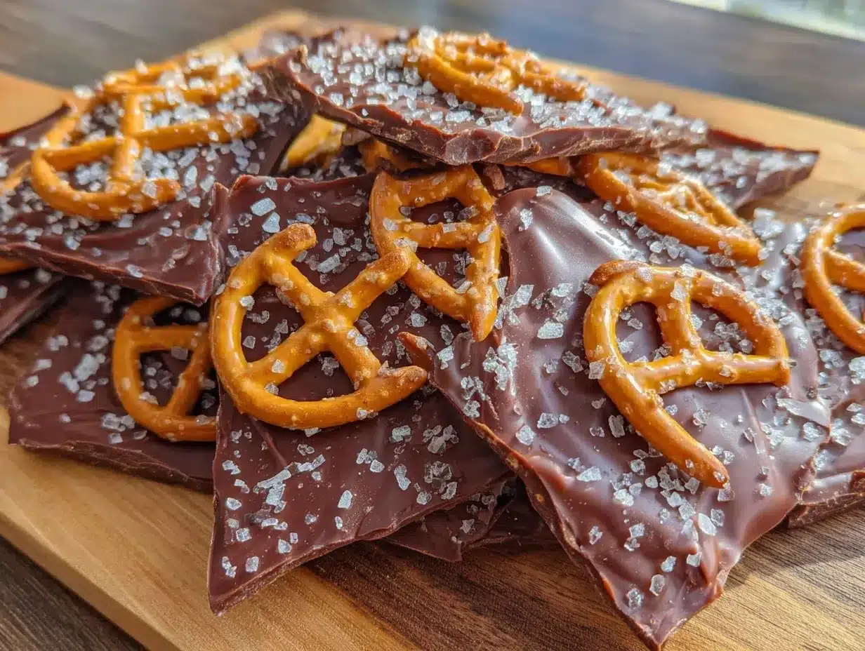 dark chocolate covered potato chips bark preparation steps