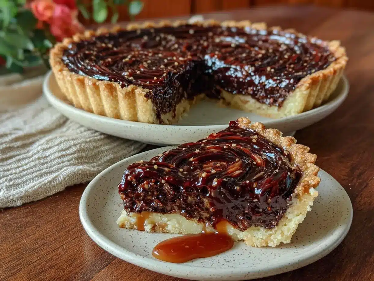 dark chocolate orange tart preparation steps
