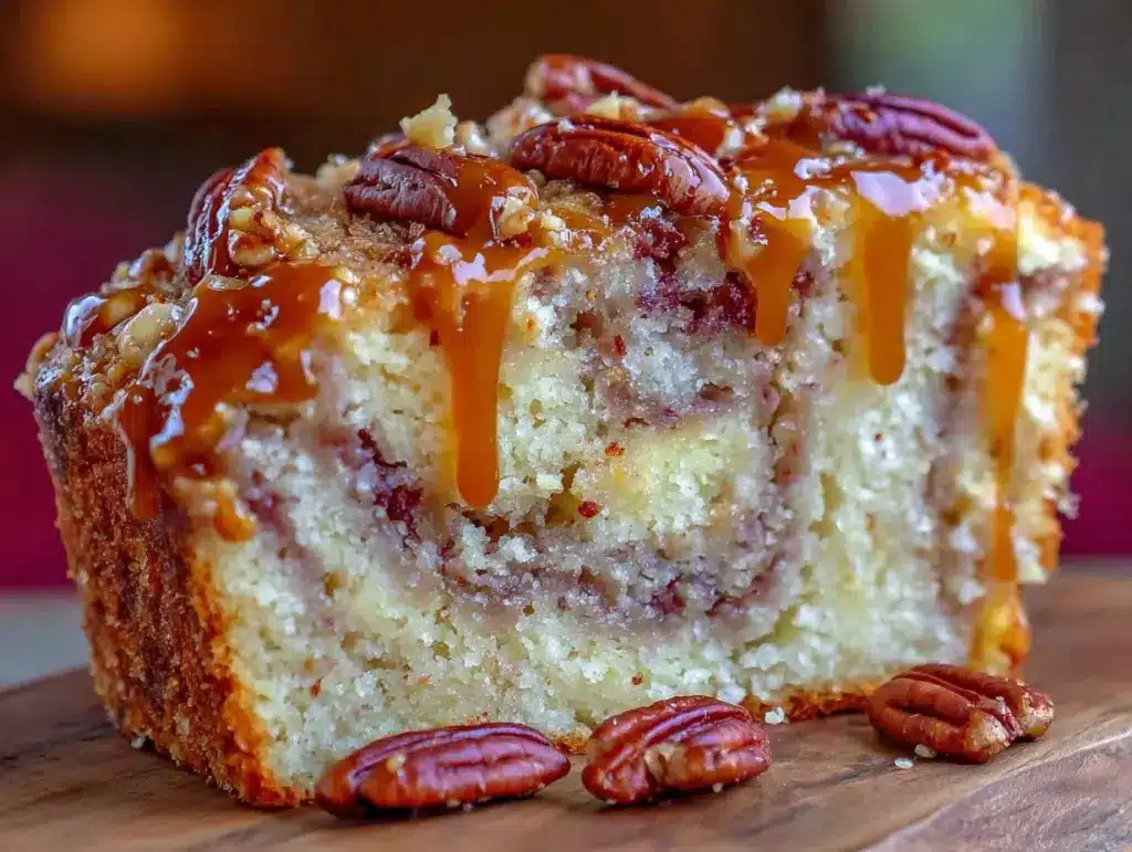 dulce de leche swirl pound cake - featured image