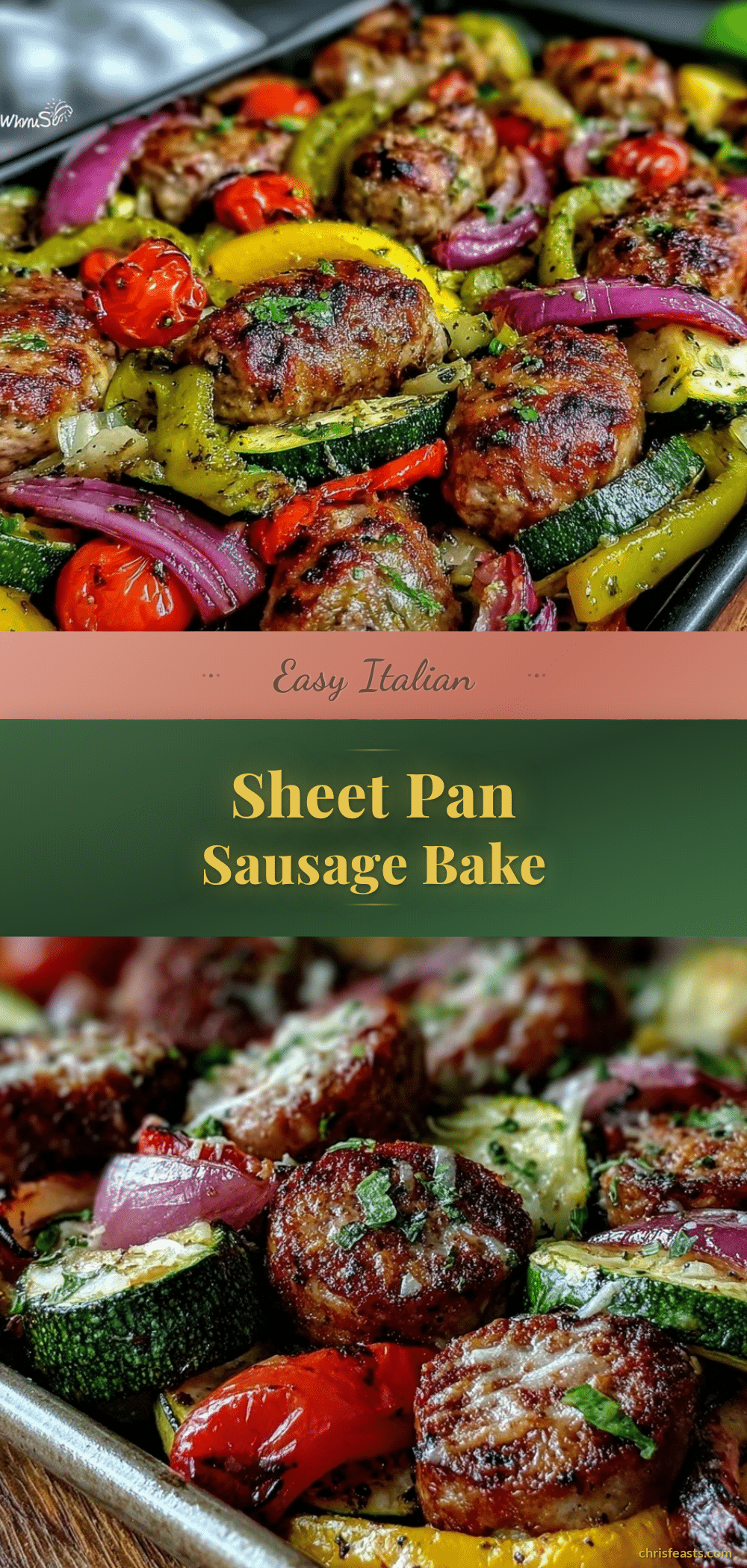easy sheet pan sausage and veggie bake recipe