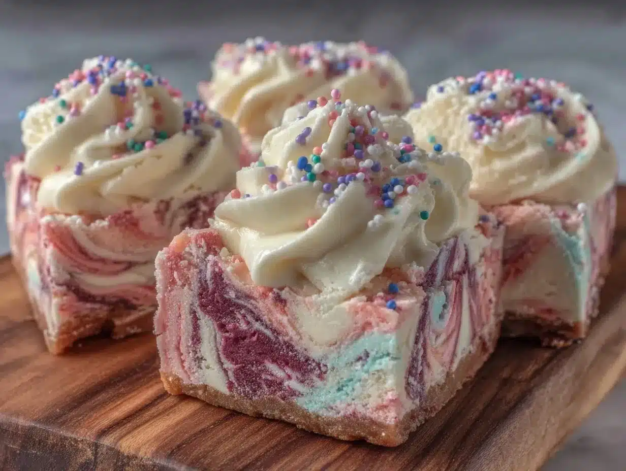 festive red white and blue cotton candy swirl fudge preparation steps