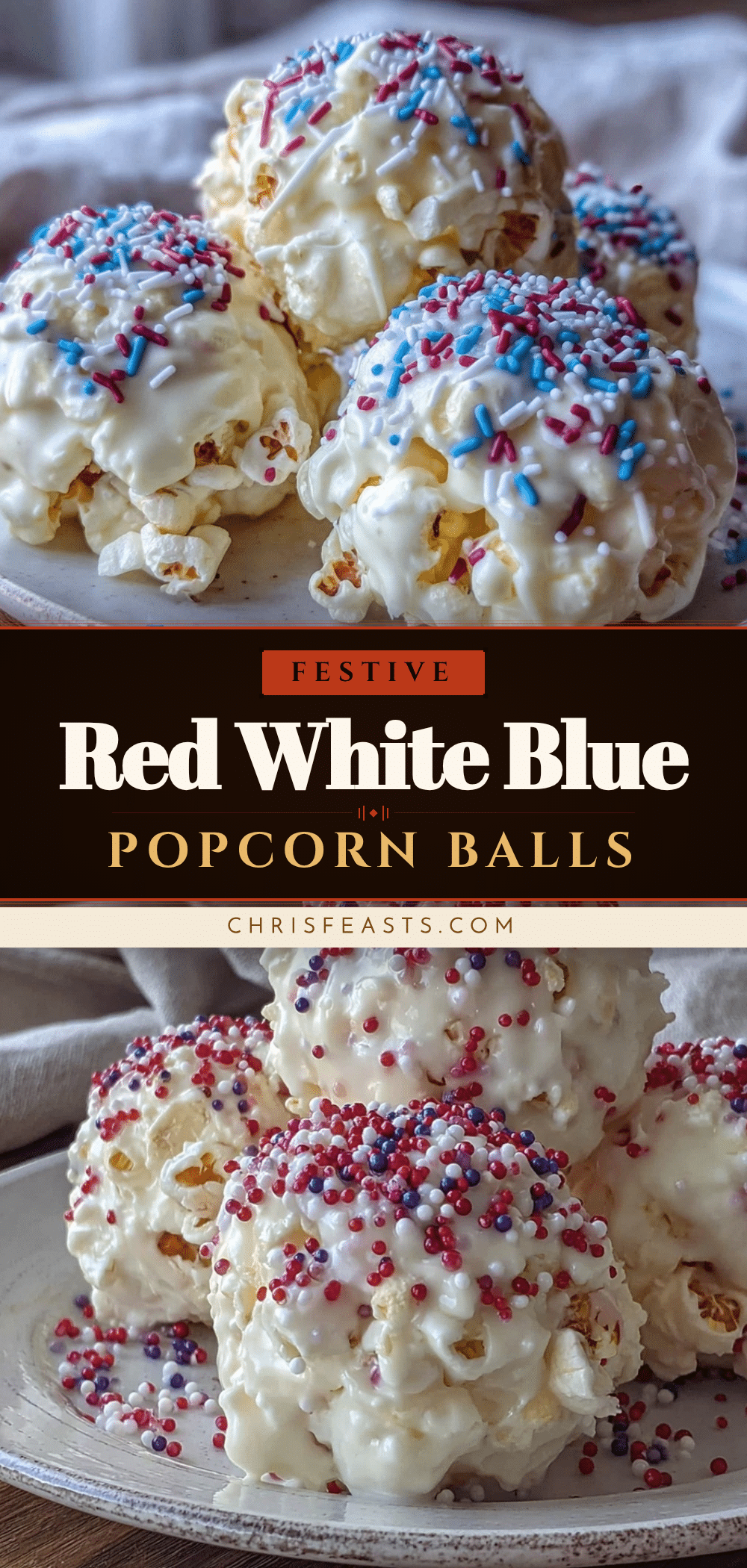 festive red white and blue popcorn balls recipe
