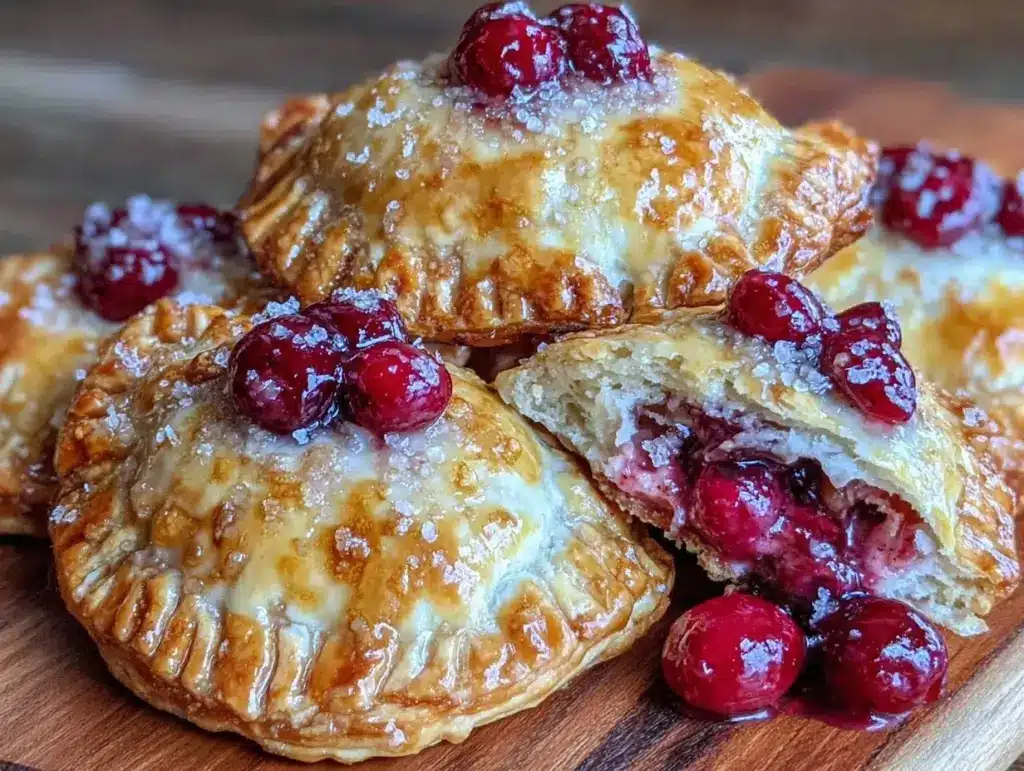 flaky sour cherry hand pies - featured image