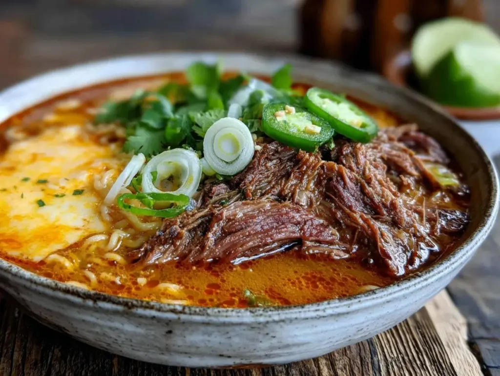 flavorful birria ramen - featured image