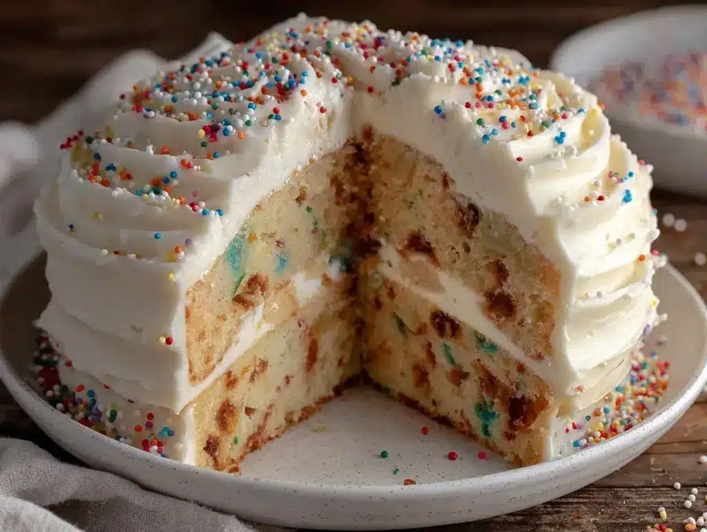 Flavorful Surprise Piñata Confetti Cake - featured image